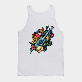 Doodle music illustration Tank Top